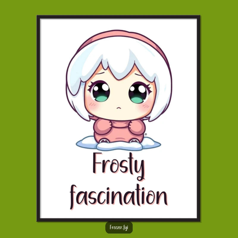 Funny Wide-Eyed Icicle Poster - Enchanting Winter Wall Art