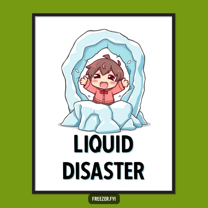 Funny Melting Sculpture Escape Poster - Hilarious Art for Your Walls