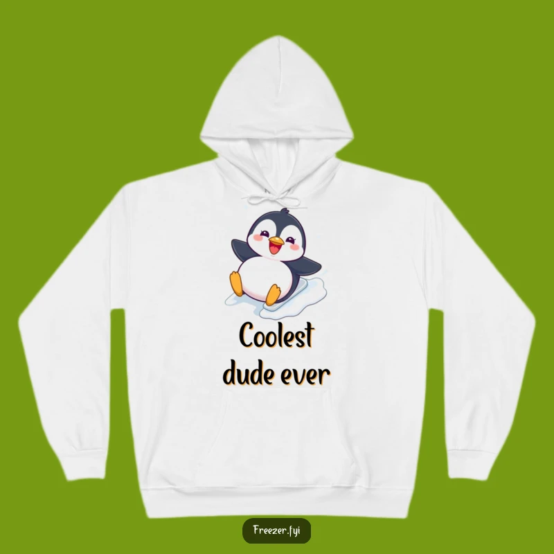Funny Penguin Hoodie: Cozy Chubby Bird Sliding for Ultimate Winter Warmth