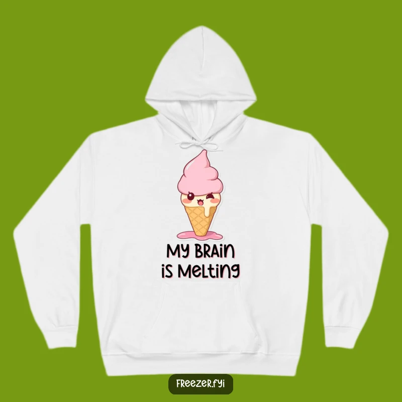 Cozy Bewildered Ice Cream Cone Hoodie: Warm Hugs, Sweet Surprises
