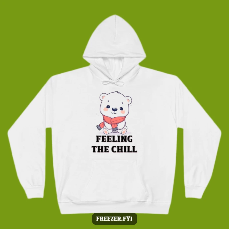Cozy Polar Bear Scarf Hoodie: Snuggle Up with Playful Humor