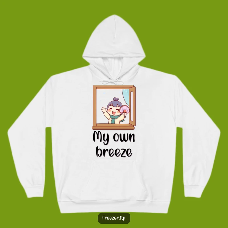 Funny Frosty Window Hoodie: Cozy Character's Enthusiastic Warmth Gag Gift