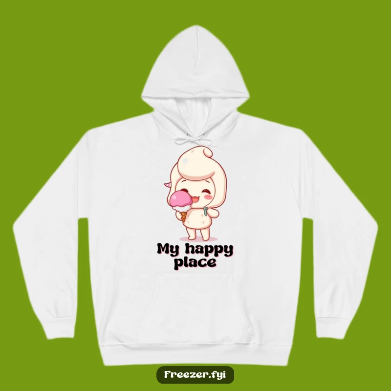 Funny Cozy Hoodie: Character's Sweet Scoop Comfort for a Hilarious Treat Gift