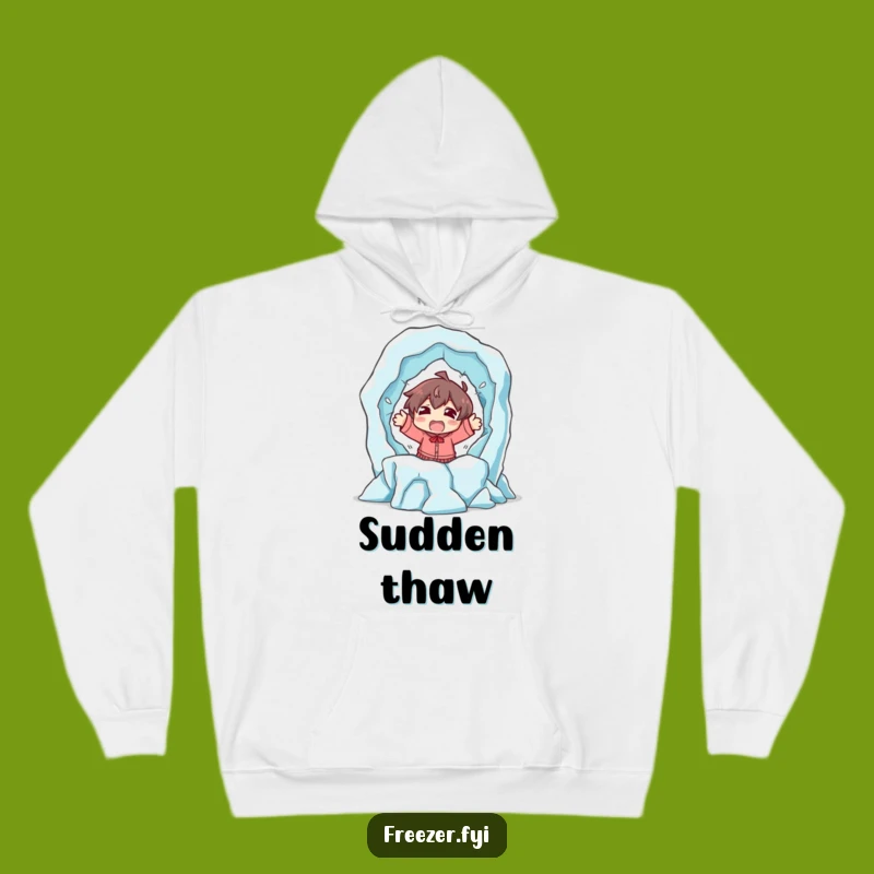 Funny Melting Sculpture Escape Hoodie - Cozy Up After a Hilarious Crisis