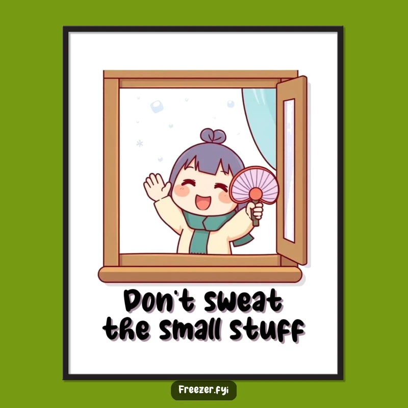 Funny Free Printable Wall Art: Fan vs. Frosty Window - Hilarious Downloadable Art