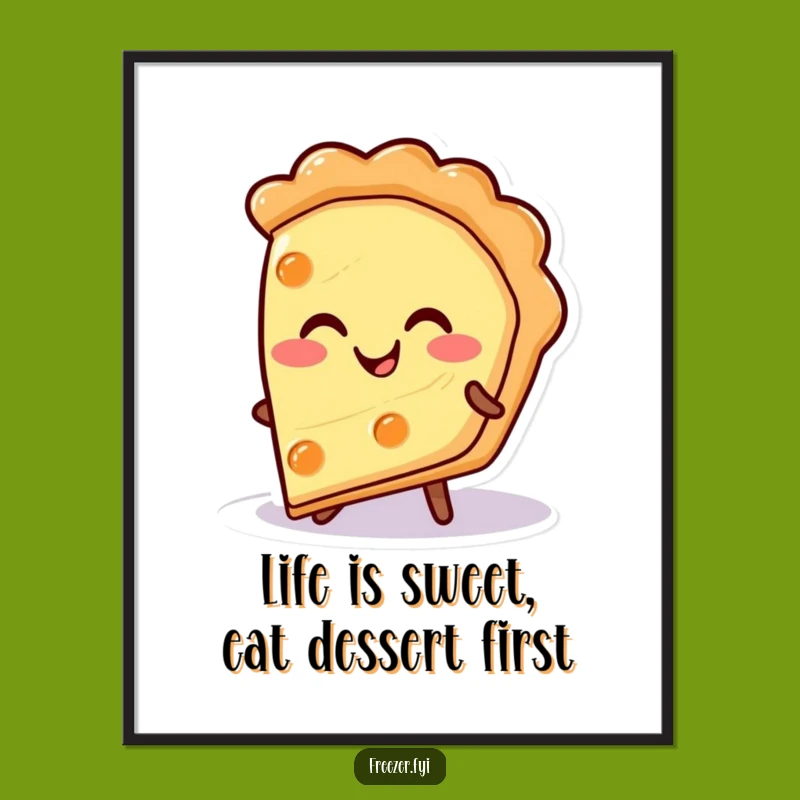 Free Printable Wall Art: Funny Pie Slice Smile Decor for a Joyful, Quirky Vibe