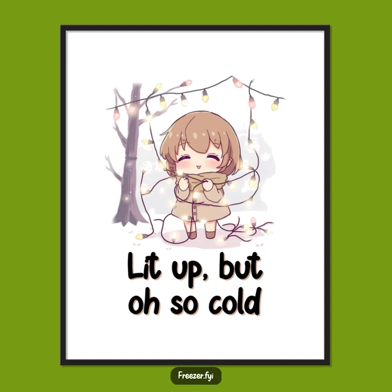 Funny Free Printable Wall Art: Tangled Lights Character - Whimsical Downloadable Decor