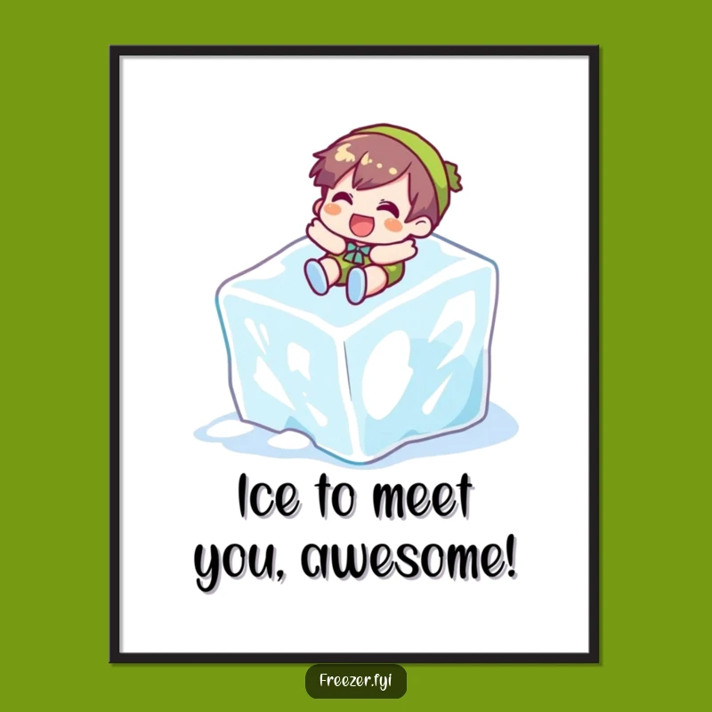 Free Printable Funny Ice Cube Sliding Wall Art: Cool Decor!