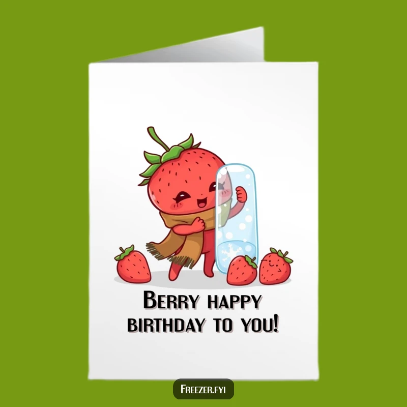 Free Printable Birthday Card: Determined Strawberry Jar Opener, Hilarious DIY Gift