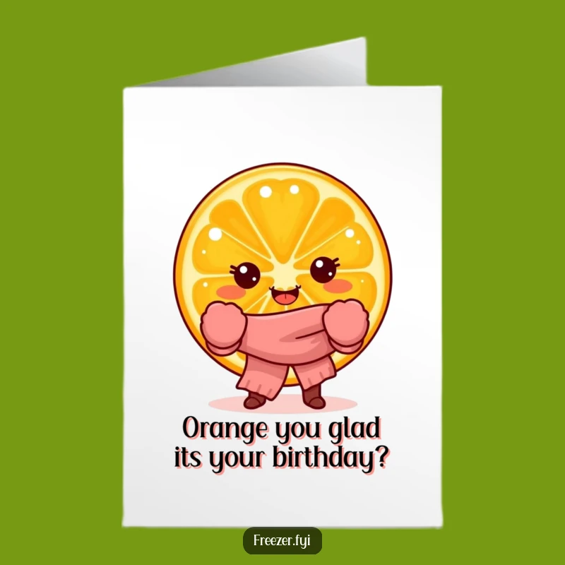 Free Printable Orange Birthday Card - Cozy & Joyful Fun!