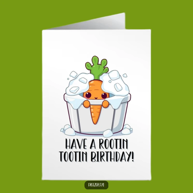 Free Printable Birthday Card: Curious Carrot Chill, Funny Downloadable Gift