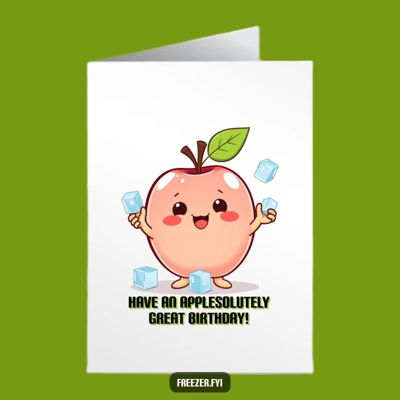 Free Printable Apple Birthday Card - Cool Juggling Fun!
