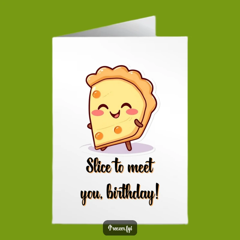 Free Printable Birthday Card: Funny Pie Slice Smile for a Cool, Hilarious Celebration