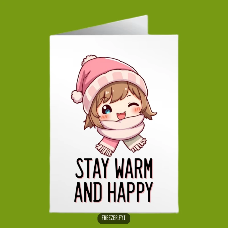 Free Printable Winter Hat Birthday Card - Cozy Celebration - Funny Downloadable Gift