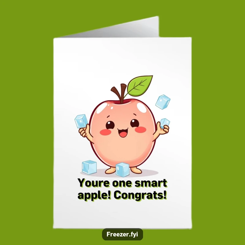 Free Printable Apple Congrats Card - You Nailed It!
