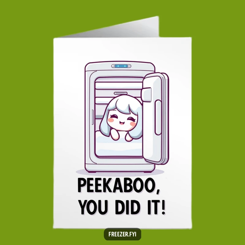 Free Printable Congrats Card: Freezer Giggles - Humorous Download for Celebration