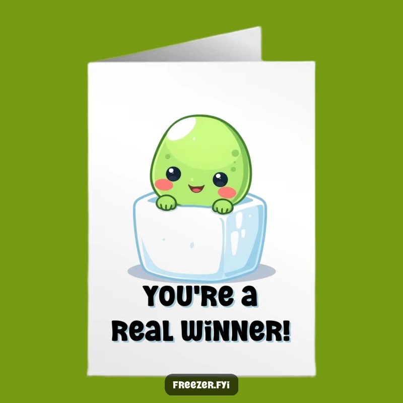 Free Printable Congrats Card: Happy Pea Ice Cube - Cool Job!
