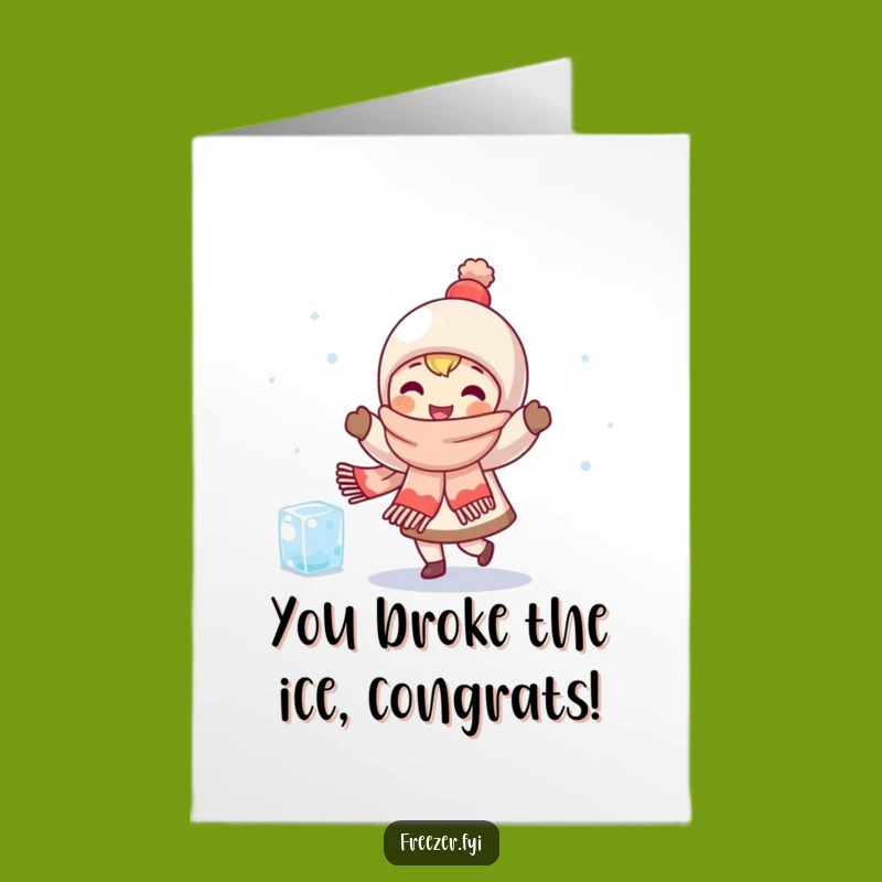Free Printable Congrats Card: Winter Dance Partners - Downloadable