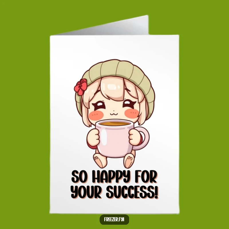 Free Printable Congrats Card: Cozy Hugs, Warm Mug Humor Downloadable Gift