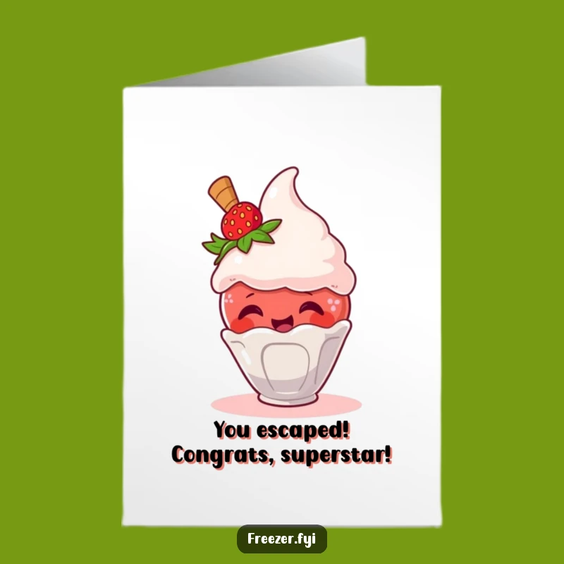 Free Printable Strawberry Congrats Card - Sweet Escape!