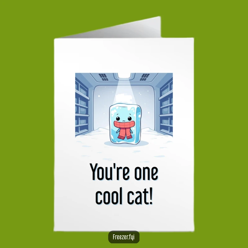 Free Printable Congrats Card: Shivering Ice Cube Funny Congratulations Downloadable Greeting