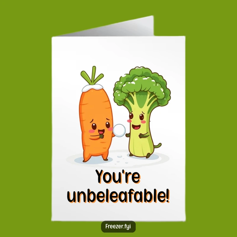 Free Printable Congrats Card: Veggie Battle Funny Congratulations Downloadable Greeting