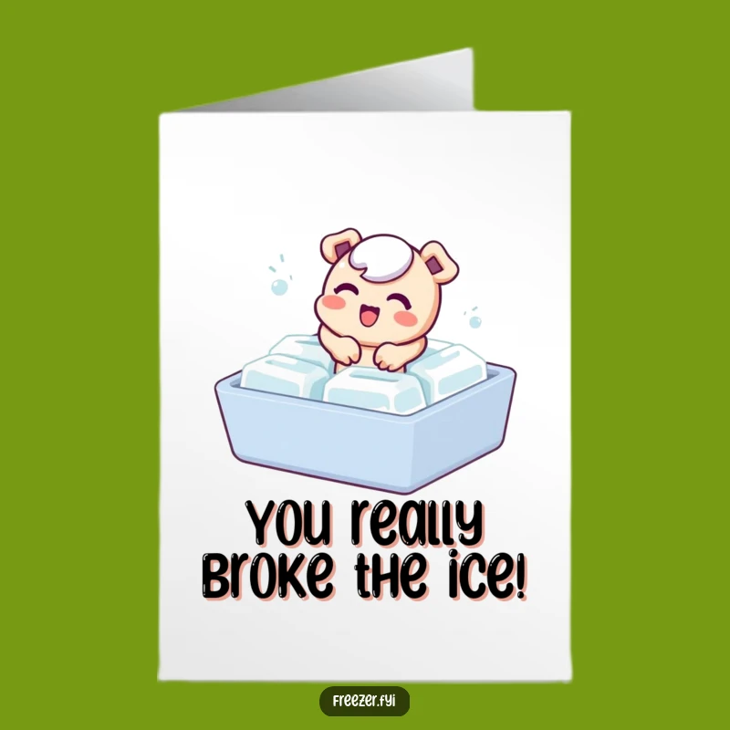 Free Printable Congratulations Card: Bubbly Ice Cubes - Funny Downloadable Celebration Gift