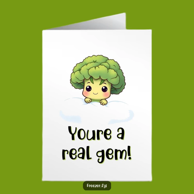 Free Printable Congrats Card: Frosty Broccoli - Yay Downloadable!
