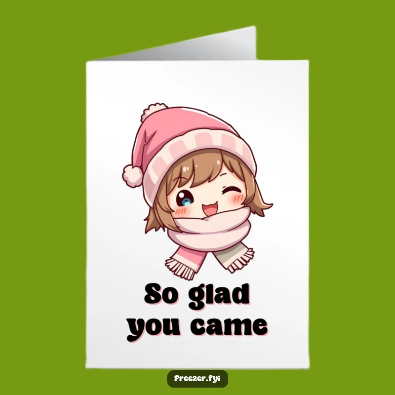 Cozy Free Printable Winter Hat Thank You Card - Warm Thanks - Downloadable