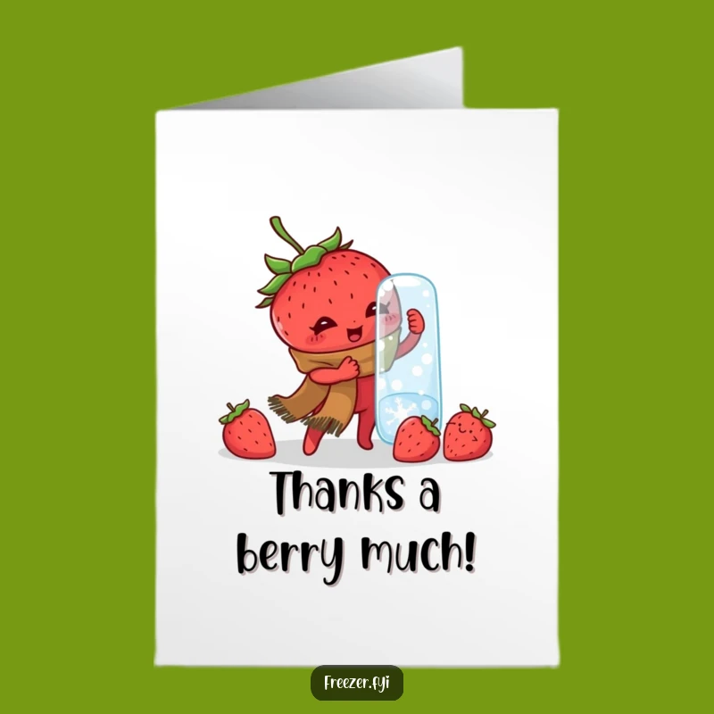 Free Printable Thank You Card: Determined Strawberry Jar Opener, Hilarious DIY Gift