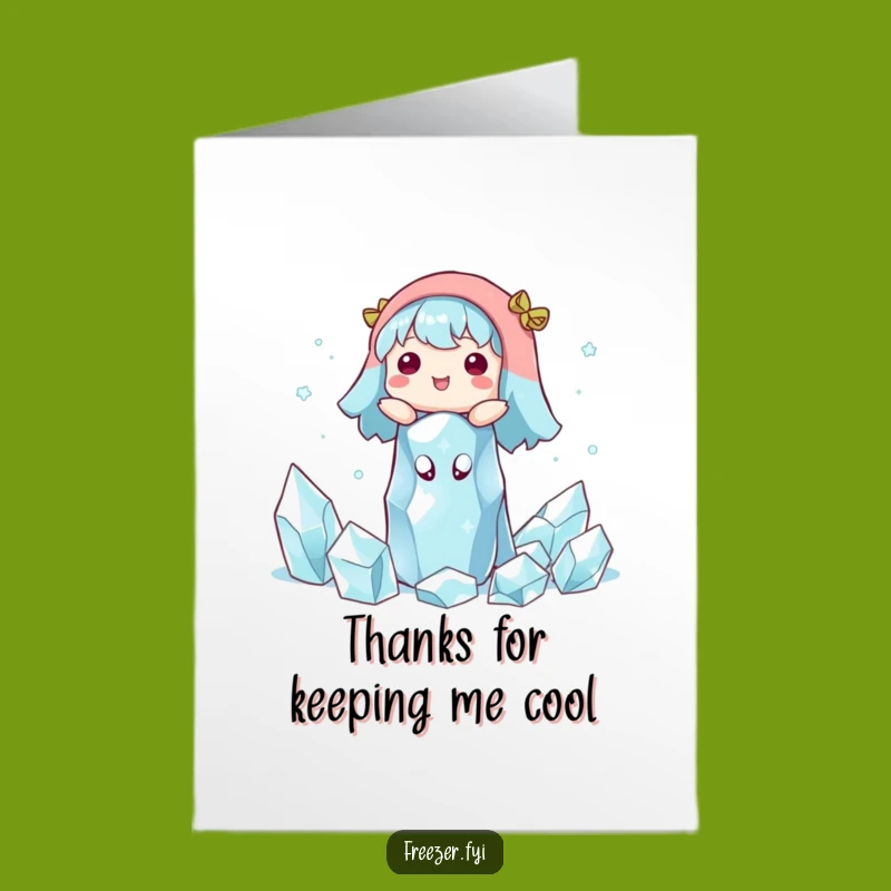 Free Printable Thank You Card: Happy Floating Character - Cool Downloadable Gift