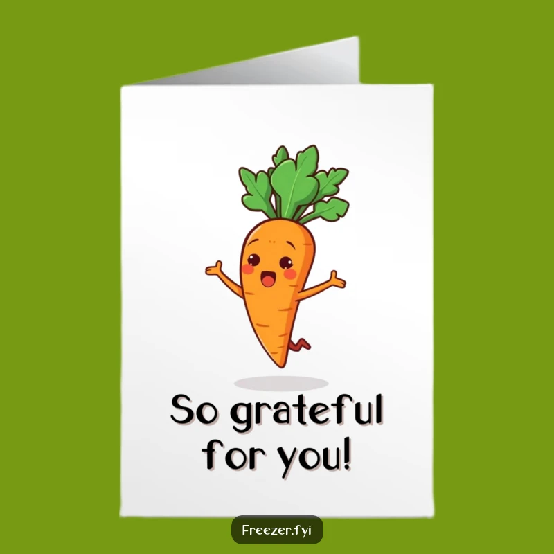 Free Printable Thank You Card: Surprised Carrot - Cool Downloadable!