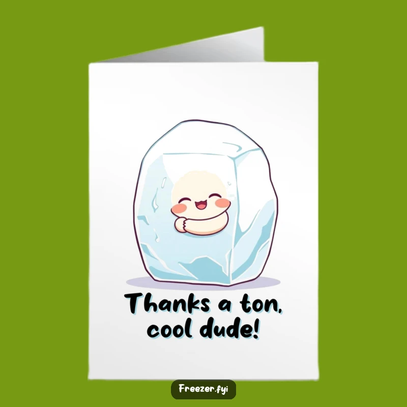 Sweet Free Printable Thank You Card: Happy Ice Hugger - Print at Home Joy