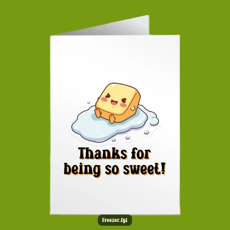 Thank You Butter Pat Card Free Printable: Grateful Sliding Fun Downloadable Gift