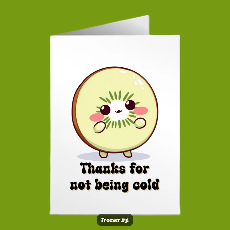 Free Printable Thank You Card: Cute Kiwi Shrug - Heartfelt Humor