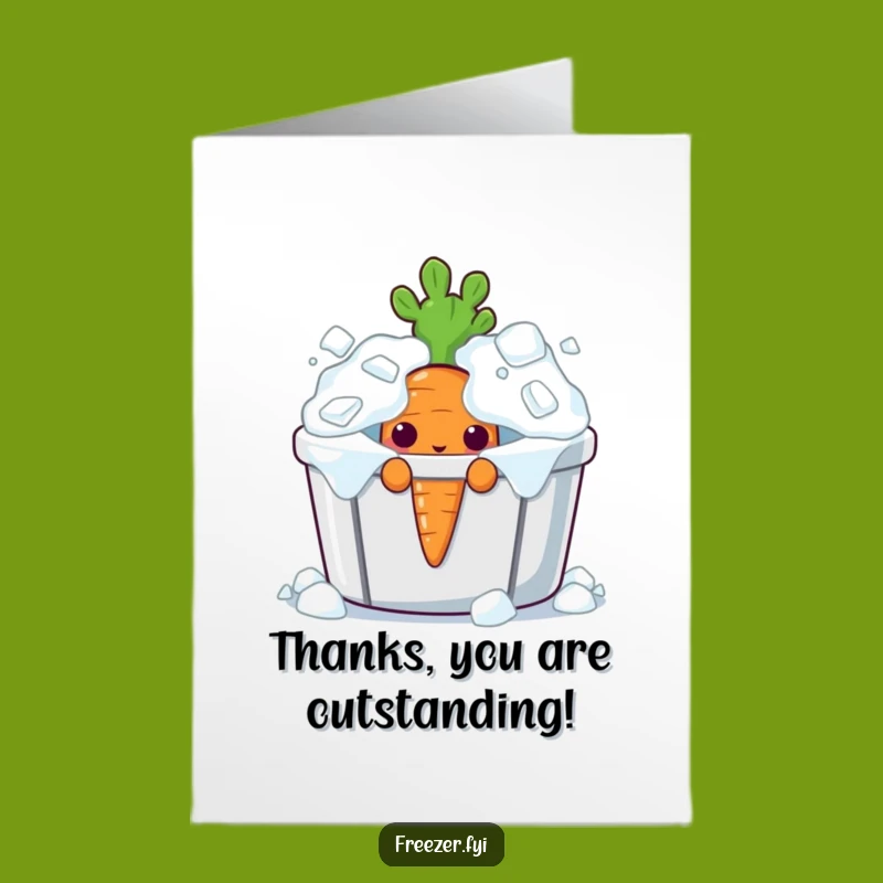 Free Printable Thank You Card: Carrot's Cool Thanks, Downloadable Veggie Gift