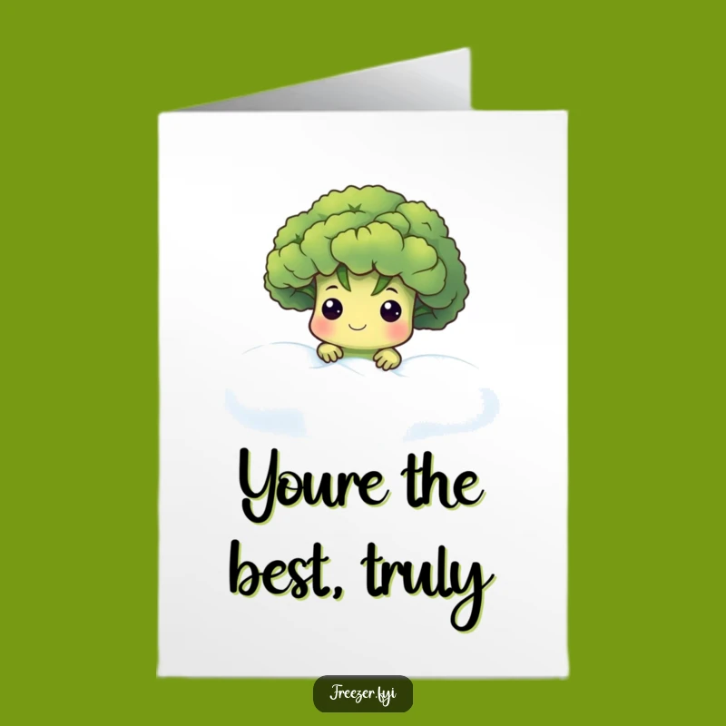 Free Printable Thank You Card: Frosty Broccoli - Cool Downloadable!