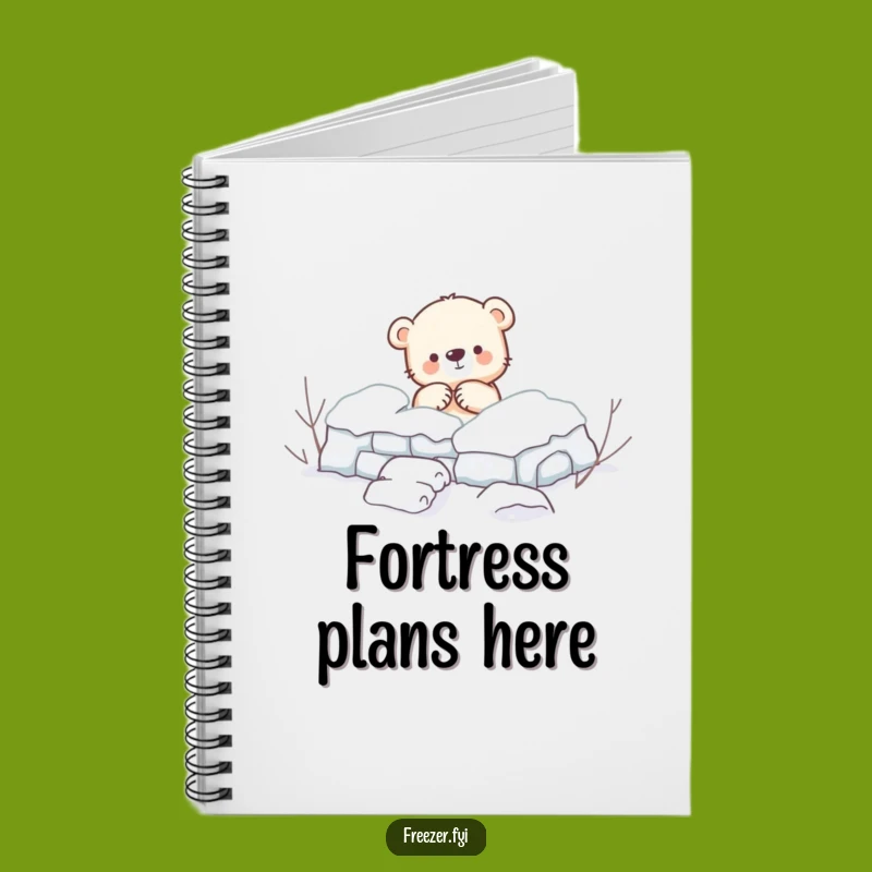 Funny Bear Notebook: Dotted Cub Journal for Winter Notes