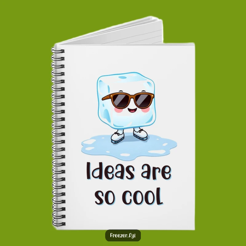 Funny Cheerful Ice Cube Notebook: Cool Summer Journal & Gift
