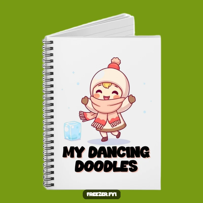 Funny Dancing Character Notebook: Jot Down Warmth with Scarf Friend, Gift for Notes