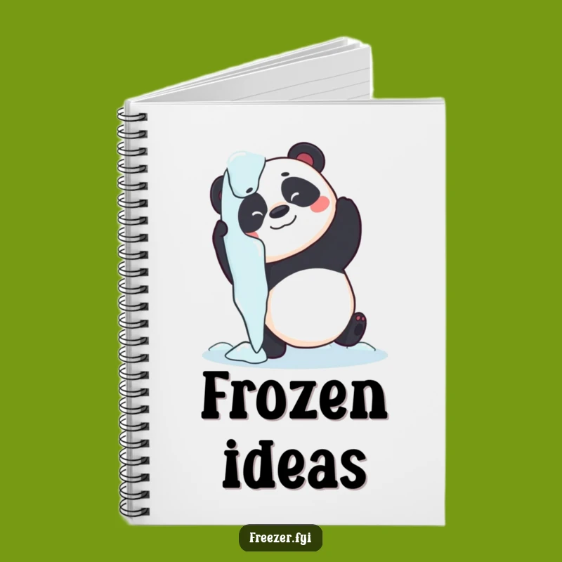 Funny Panda Icicle Hug Notebook - Cute Playful Panda Journal, Perfect Gift