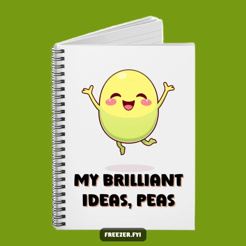 Funny Pea Pod Notebook: Cheerful Character Journal for Daily Doodles