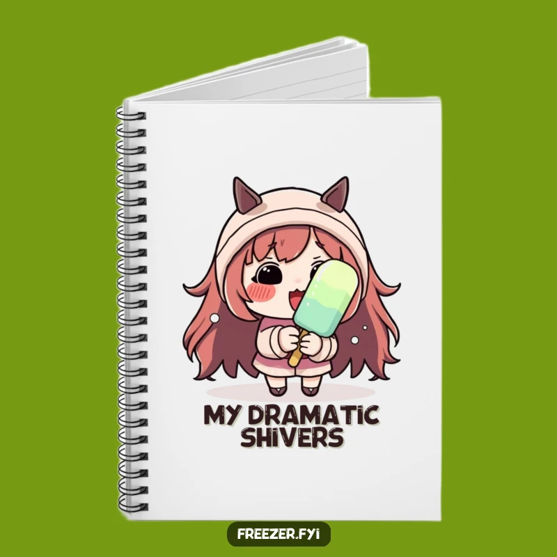 Funny Shivering Character Notebook: Jot Down Drama with Rosy Cheeks, Gift