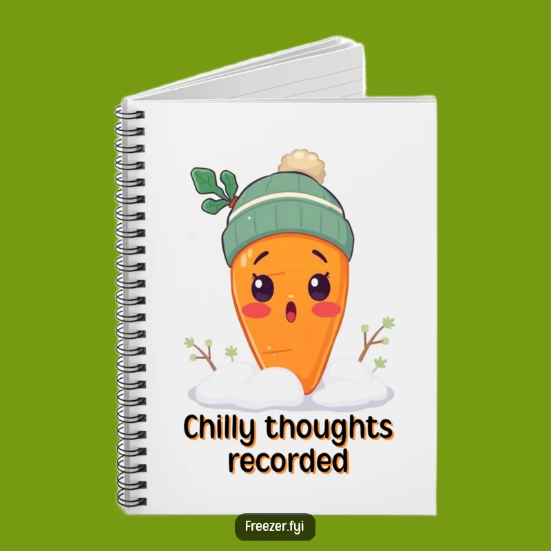 Funny Surprised Carrot Notebook: Wintry Journal & Gift