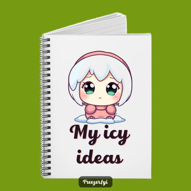 Funny Wide-Eyed Icicle Notebook - Capture Your Winter Ideas!