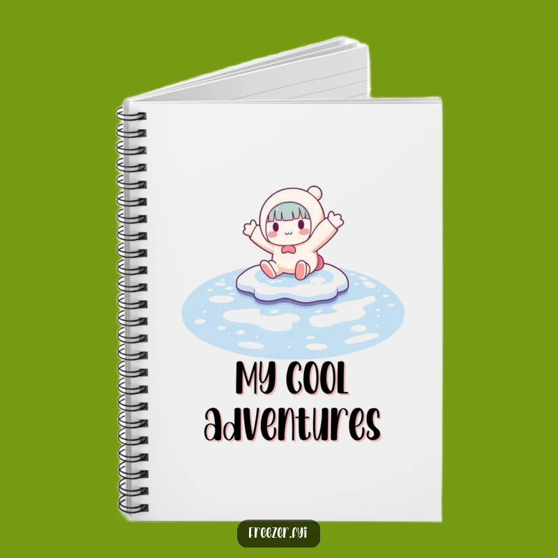 Funny Winter Notebook: Character's Puddle Slide Notes - Creative Journal Funny Gift