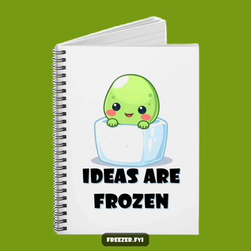 Funny Frozen Pea Ice Cube Notebook: Jot Down Cool Ideas