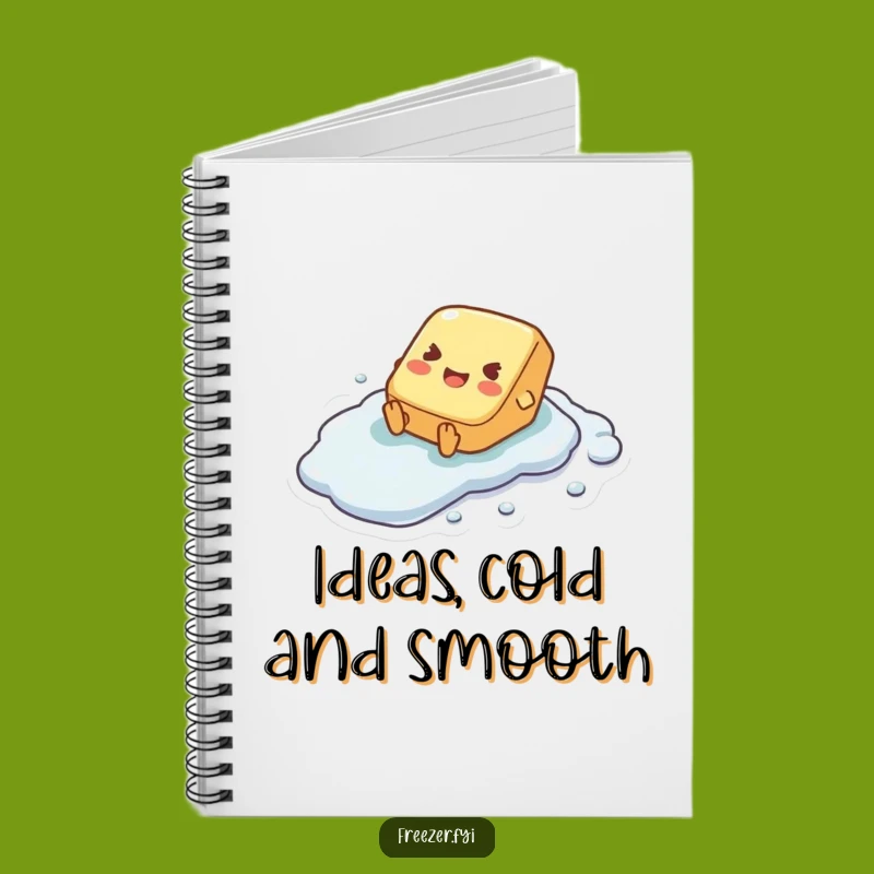 Funny Butter Pat Sliding Notebook - Jot Down Ideas with Frosty Fun Gift