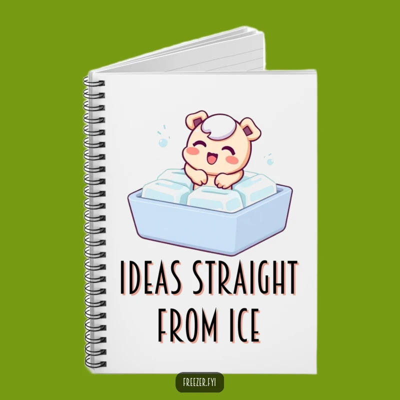 Funny Journal Notebook: Bubbly Character's Ice Cube Ideas for Hilarious Note-Taking Gift