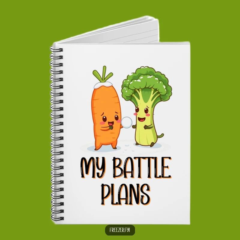 Funny Veggie Notebook: Jot Down Ideas from a Snowball Fight